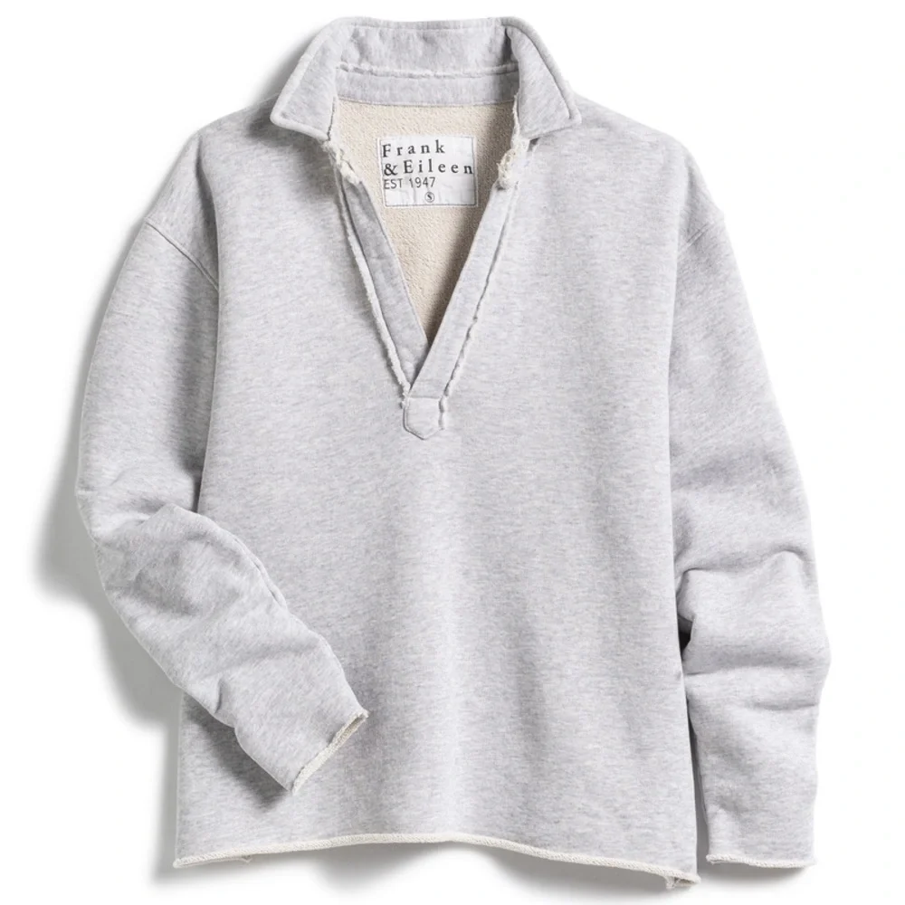 FRANK & EILEEN Patrick Triple Fleece Pull Over Henley - Picture 3 of 11